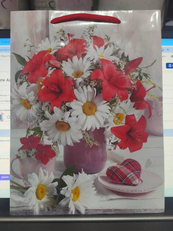 Sac a main pour Cadeau Rouge et blanc F-110 12Pcs